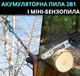 Пила акумуляторна 36V, 4,0 А·год з подовжувачем, шина 15 см блакитна - зображення 4
