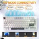 Беспроводная Клавиатура ATTACK SHARK X86 White с АЛЮМИНИЕВЫМ Корпусом. 2,4 ГГц/Bluetooth/кабель. Hot-Swap. Аккумулятор 4000 мАч. RGB-подсветка. Свитчи Matcha - изображение 8