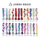 Канекалон мультиколір Jumbo Braid коса 60 см P02 цвета: голубой, фиолетовый, розовый, мятный - изображение 4