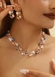 Набір біжутерії жіноче кольє і сережки з намистинами Fashion Jewelry Золотистий 18014 - зображення 1