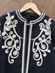 Жіночий жакет з вишивкою Modern чорний L - изображение 2