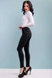Жіночі легінси у смужку зі стрейч костюмки з кишенями Seventeen XXL Чорний (2000000117348) - зображення 2