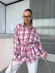 Жіноча сорочка з баскою рожева 42-48 р1349.016 - зображення 8