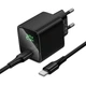 Зарядное устройство с быстрой зарядкой, кабелем C to C 60W и дисплеем HOCO CS82A PD 20W Type-C - изображение 7