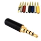Штекер 3.5мм TRRS mini jack стерео 4pin 3.7х0.75 см Черный Золотистый 286875 03 AT3 - изображение 2