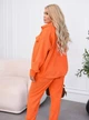 Костюм-двойка женский из хлопкового вельвета с курткой-рубашкой и джоггерами весенний G&M k-128806 60-62 Размер цвет оранжевый - изображение 3