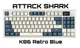 Клавіатура ATTACK SHARK K86 Retro Blue Бездротова Ігрова Механічна RGB. 2.4G/Bluetooth/Кабель. З Екранчиком, Батарея 4000mAh. Whale Switch - зображення 1