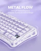 Клавиатура Беспроводная Gravastar Mercury K1 Glacier Puprle Игровая Механическая. 2.4G/Bluetooth/Кабель. АЛЮМИНИЕВЫЙ Корпус. Hot-Swap. Батарея 8000mAh. RGB Подсветка Корпуса. Kailh Cherry Pink - изображение 2