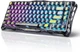 Клавіатура Бездротова Gravastar Mercury K1 Black Lite Прозора Ігрова Механічна. 2.4G/Bluetooth/Кабель. Hot-Swap. Батарея 4000mAh. RGB Підсвічування Корпусу. Kailh Cherry Pink - зображення 1