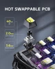 Клавіатура Бездротова Gravastar Mercury K1 Black Lite Прозора Ігрова Механічна. 2.4G/Bluetooth/Кабель. Hot-Swap. Батарея 4000mAh. RGB Підсвічування Корпусу. Kailh Cherry Pink - зображення 4