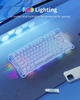 Клавиатура Беспроводная Gravastar Mercury K1 Ice Blue Игровая Механическая. 2.4G/Bluetooth/Кабель. АЛЮМИНИЕВЫЙ Корпус. Hot-Swap. Батарея 8000mAh. RGB Подсветка Корпуса. Kailh Cherry Pink -COPY- - изображение 6