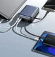 Power Bank Awei C03 20000mAh 45W с быстрой зарядкой и встроенными кабелями Type-C/Lightning (Черный) - изображение 2
