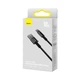 Кабель Baseus Tungsten Gold Fast Charging Data Cable USB to Type-C 100W 1m Black - зображення 2