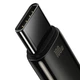 Кабель Baseus Tungsten Gold Fast Charging Data Cable USB to Type-C 100W 1m Black - зображення 3