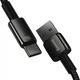 Кабель Baseus Tungsten Gold Fast Charging Data Cable USB to Type-C 100W 1m Black - зображення 4