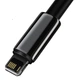 Кабель Baseus Tungsten Gold Fast Charging Data Cable USB to iP 2.4A 2m Black - изображение 5