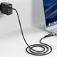 Кабель ACEFAST C22-05 USB-C to USB-C / magnetic aluminum alloy charging data cable Black - зображення 6
