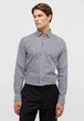 Мужская черная рубашка в белую полоску SLIM FIT размер 40 - изображение 1