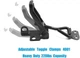 Регульована клямка-засувка XINLIVE Toggle Clamp, 2 шт, нержавіюча сталь, чорна, до 100 кг, для валіз, ящиків, шаф - зображення 5