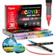 Акрилові маркери кистьові Flysea Soft Brush 36 кольорів, для паперу, тканини, дерева, скла, каменю, кераміки та пластику (afb36) - зображення 3