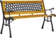 Drewniana ławka ogrodowa ModernHome by Multistore 126 x 51 cm (WYI-XG2072) - obraz 2