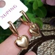 Серьги Xuping Jewelry длина 2.6см ширина 1.2см медицинское золото позолота 18К с1674 - изображение 3