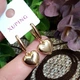 Серьги Xuping Jewelry длина 2.6см ширина 1.2см медицинское золото позолота 18К с1674 - изображение 4