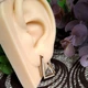 Серьги Xuping Jewelry длина 2.2см ширина 1.2см медицинское золото позолота 18К с1670 - изображение 3