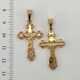 Крестик Xuping Jewelry длина 3.8см ширина 2см медицинское золото позолота 18К на цепочку до 5мм к340 - изображение 3