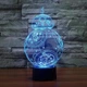 Светильник ночник декоративный на подарок с пультом «Звездные войны Star Wars BB-8» 3D лампа с Led-подсветкой (7 цветов 4 режима) (3DP018) - изображение 1