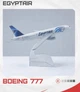Колекційна металева лита модель пасажирського літака 1:400 Boeing 777 Egypt Air 16 см - зображення 9