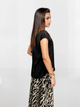Блуза шовкова зі складою по спинці Wear me XL Чорний (1_25_10374) - изображение 2