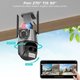 Уличная охранная поворотная WIFI камера Dual Lens Zoom 8MP сирена, зум, удаленным доступом онлайн - изображение 2