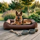 Уличная лежанка для больших собак BOSYAK Outdoor Waterproof 120x100 Коричневая (от 30 кг) - изображение 1