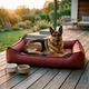 Уличная лежанка для больших собак BOSYAK Outdoor Waterproof 120x100 Бордовая (от 30 кг) - изображение 1
