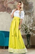 Жіноча розкльошена спідниця з стрейч котону з мереживом Seventeen L-XL Жовтий (2000000082257) - зображення 1