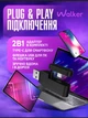 Ігрові навушники WALKER Bluetooth бездротові накладні повнорозмірні геймерська гарнітура USB з мікрофоном шумопоглинанням підсвіткою Hi-Fi звук RGB для ПК ноутбука телефона айфона Android iPhone стерео чорні + мішечек в подарунок - зображення 5