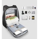 Рюкзак Tigernu T-B3615B 15.6" 21 л 440x300x160 мм Oxford TPU Polyester 230D Black - зображення 6