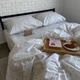 Комплект постельного белья Ell Home (турецкий ранфорс) Легкое утро двуспальный 50/70 на резинке 160/200/35 - изображение 1
