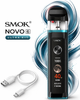 POD Smok Novo 6 Ultra KIT Lake Blue многразоовая Смок Ново электронная сигарета на 1700мАч до 40 Вт сенсорное управление быстрая зарядка картридж на 3 мл синяя - изображение 1