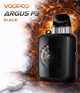Pod-система VooPoo Argus P3 Black электронная сигарета Вупу Аргус многоразовая на 1500 мАч до 30 Вт сенсорный экран с картриджем 2мл чёрная - изображение 1