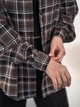 Женская рубашка хлопковая оверсайз в клетку из фланели Teamv Flanel Коричневая S - изображение 6