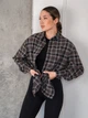 Женская рубашка хлопковая оверсайз в клетку из фланели Teamv Flanel Коричневая S - изображение 8
