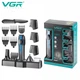 Машинка для стрижки VGR V-173 Blue аккумуляторная набор 13in1 - изображение 11