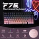 Бездротова ігрова механічна клавітура Aula F75 Pink-black gradient / Рожево-чорний градієнт - изображение 14