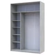 Шкаф купе Doros Сити Лайт Сосна Натти 1 ДСП / 1 зеркало 150х60х225 (DRS-011965) - изображение 4