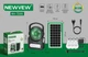 Ліхтар акумуляторний з вентилятором комплект NEWVEW NV-T255 Solar Panel 4500mAh 3 LED лампи 3W, Сонячна панель 3.5W Green - зображення 7
