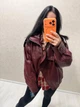 Куртка женская из экокожи бургунди 42-50 р5041.М544.01 - изображение 4