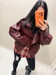 Куртка женская из экокожи бургунди 42-50 р5041.М544.01 - изображение 5