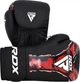 Боксерські рукавиці RDX BOXING GLOVES NEW AURA F17 чорний, червоний Унісекс 10 унцій - зображення 2